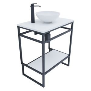 Meuble salle de bain STRUCTURA 70 cm avec vasque à poser blanche