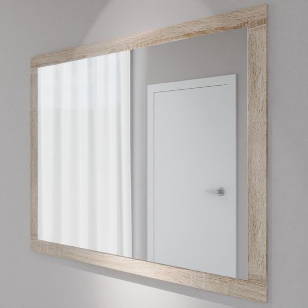 Miroir MIRALT - cadre coloris bois cambrian oak  140 cm x109 cm