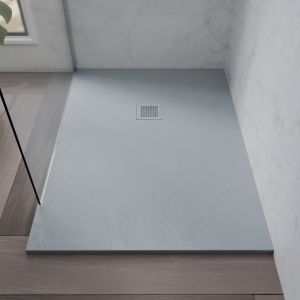 Receveur de douche 120x90 cm extra plat - gris ciment - DIAMANT