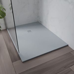 Receveur de douche 120x90 cm extra plat - gris ciment - DIAMANT