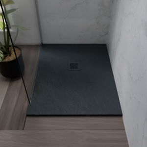 Receveur de douche 100x80 cm extra plat - gris anthracite - DIAMANT
