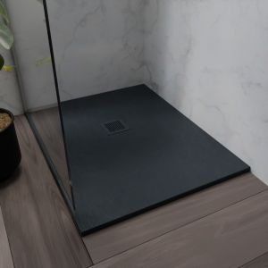 Receveur de douche 100x80 cm extra plat - gris anthracite - DIAMANT
