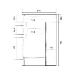 Meuble salle de bain PMR ANDY 90 cm et miroir inclinable ROTARY 70