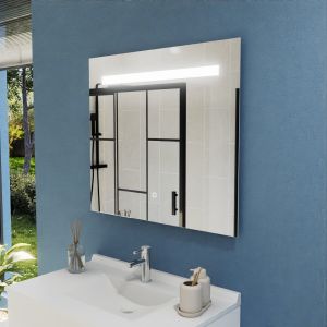 Miroir lumineux ELEGANCE 90x80 cm - avec interrupteur sensitif