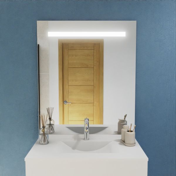 Miroir lumineux ELEGANCE 90x105 cm - avec interrupteur sensitif