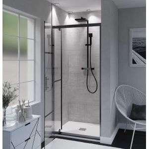 Porte de douche pivotante style verrière ATELIA80 cm