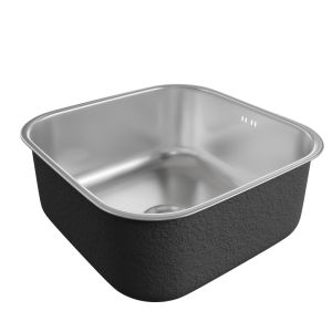 Evier en inox 1 bac sans égouttoir EVINOX 44 x 44 cm