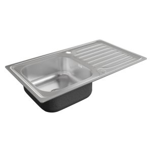 Evier en inox 1 bac + égouttoir EVINOX 86 cm x 50 cm