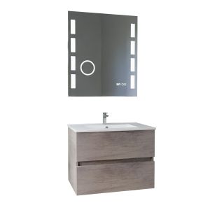 Meuble vasque tout inox ROSINOX 70 cm + miroir Excell Plus