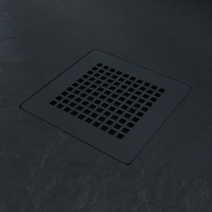 Receveur de douche 90x90 cm extra plat DIAMANT zoom sur la grille et coloris anthracite