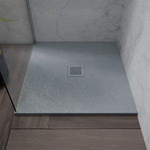 Receveur de douche 80x80 cm extra plat - DIAMANT - coloris gris ciment