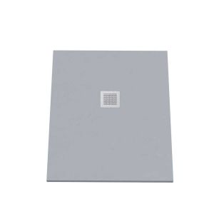 Receveur de douche 100x80 cm extra plat - DIAMANT - coloris gris ciment