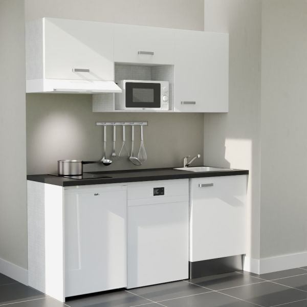 Kitchenette K55L-PT - 180 cm avec plan de travail et évier