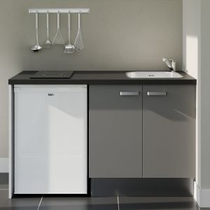 Kitchenette K17L-PT - 140 cm avec plan de travail et évier Kitchenette K17L-PT - 140 cm avec plan de travail et évier
