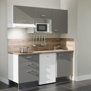 Kitchenette K20L-PT - 180 cm avec plan de travail et évier Kitchenette K20L-PT - 180 cm avec plan de travail et évier