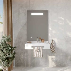 LEA 70 cm plan vasque suspendu avec miroir LED Elégance ht105
