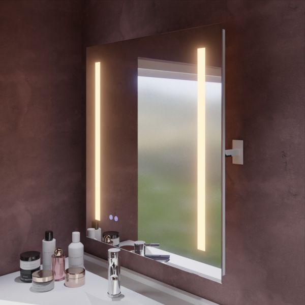 Miroir lumineux inclinable ROTA PLUS 70x80 cm - Lumière chaude