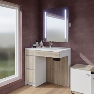 Miroir lumineux inclinable ROTA PLUS 70x80 cm - Lumière neutre