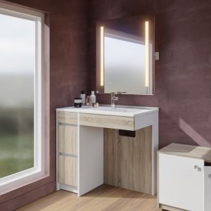 Miroir lumineux inclinable ROTA PLUS 70x80 cm - Lumière chaude