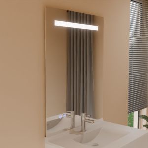 Miroir lumineux ELEG PLUS 80x105 cm - Antibuée - Interrupteur sensitif - Lumière modulable blanc neutre