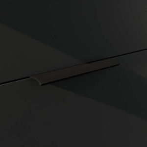 Poignée invisible noire pour kitchenette - 18 x 4 cm