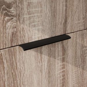 Poignée invisible noire pour kitchenette - 18 x 4 cm