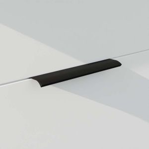 Poignée invisible noire pour kitchenette - 18 x 4 cm