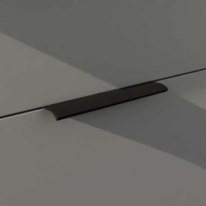 Poignée invisible noire pour kitchenette - 18 x 4 cm