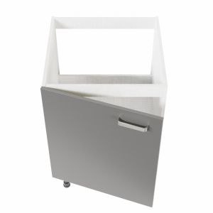 Meuble sous évier - 60 cm - Porte coloris gris