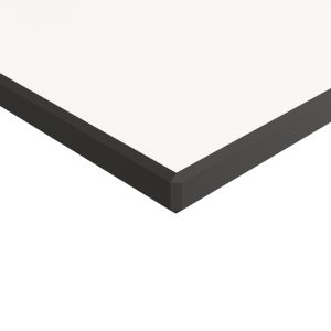 Cuisine d'été en inox KX16 - Détail plan de travail blanc en HPL
