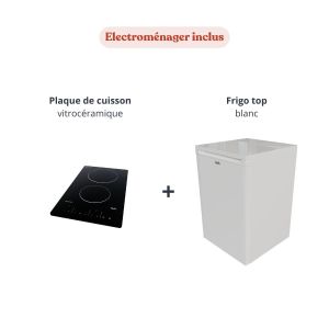 Kitchenette d'angle KA01L-PT électroménager inclus
