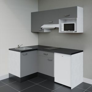 Kitchenette d'angle KA03L-PT électroménager inclus