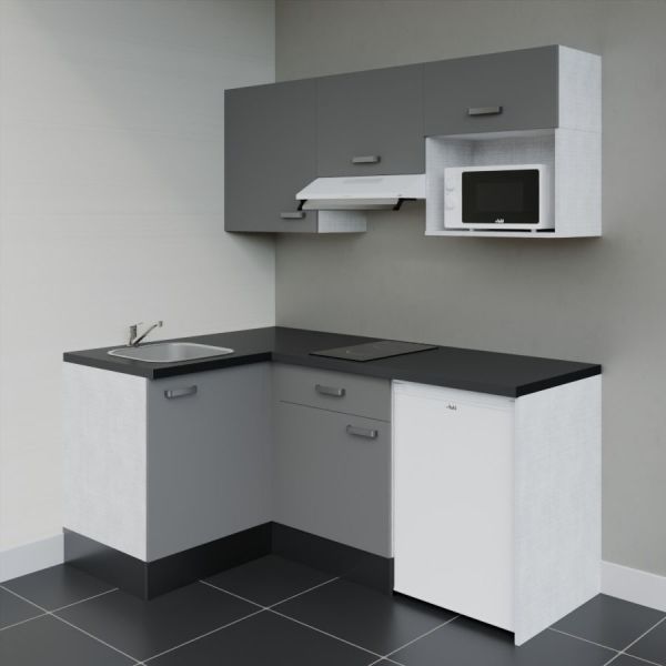 Kitchenette d'angle KA03L-PT électroménager inclus