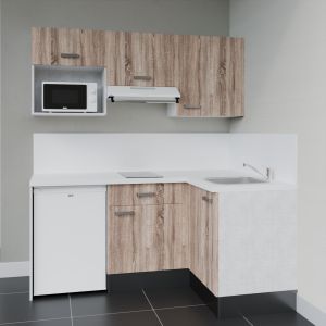 Kitchenette d'angle KA03L-PT électroménager inclus