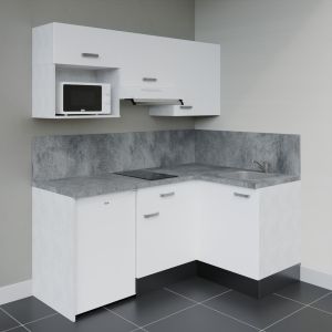 Kitchenette d'angle KA03L-PT électroménager inclus