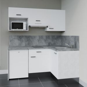 Kitchenette d'angle KA03L-PT électroménager inclus
