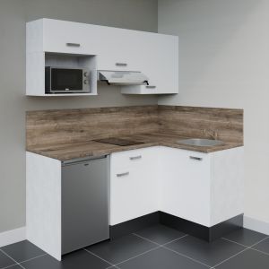 Kitchenette d'angle KA03L-PT électroménager inclus