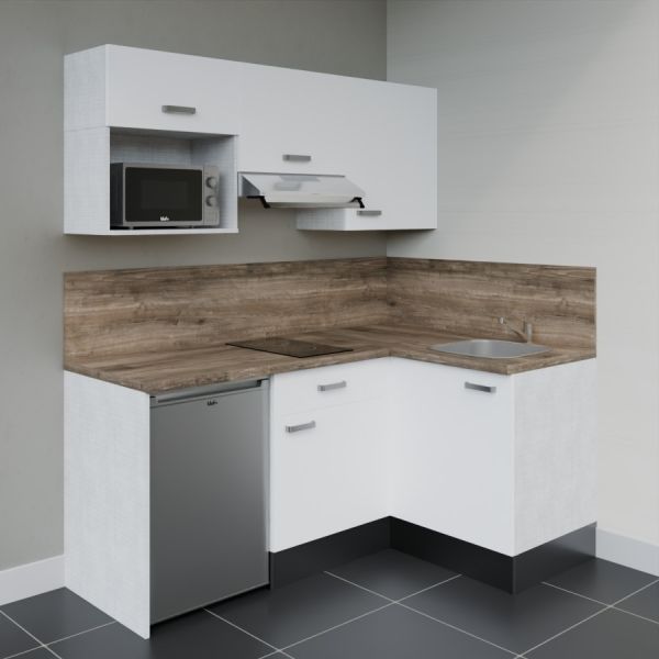 Kitchenette d'angle KA03L-PT électroménager inclus