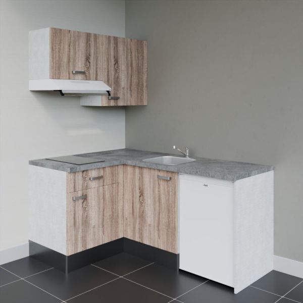 Kitchenette d'angle KA02L-PT électroménager inclus