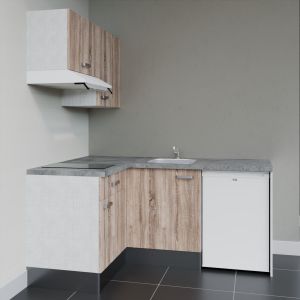 Kitchenette d'angle KA02L-PT électroménager inclus