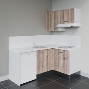 Kitchenette d'angle KA02L-PT électroménager inclus