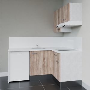 Kitchenette d'angle KA02L-PT électroménager inclus