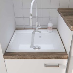 Ensemble meubles buanderie B10 - Zoom plan vasque encastré inclus