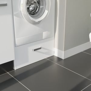 Coffre tiroir pour meuble buanderie lave-linge surélevé