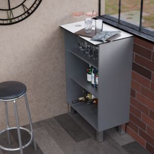 Meuble bar complet K19 pour cuisine d'extérieur - 65 cm