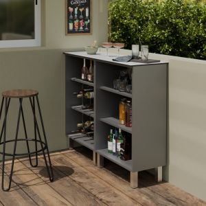 Meuble bar complet K20 pour cuisine d'extérieur - 130 cm