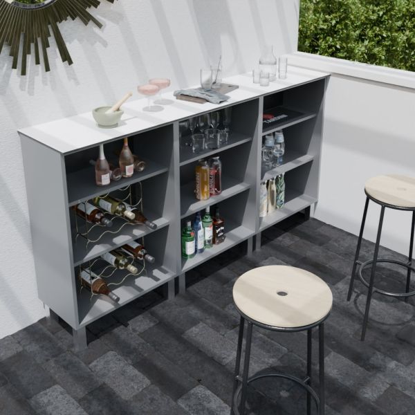 Meuble bar complet K21 pour cuisine d'extérieur - 195 cm