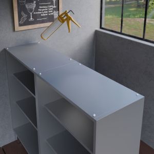 Meuble bar complet K21 pour cuisine d'extérieur - 195 cm