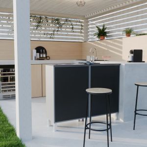 Meuble bar complet K20 pour cuisine d'extérieur - 130 cm