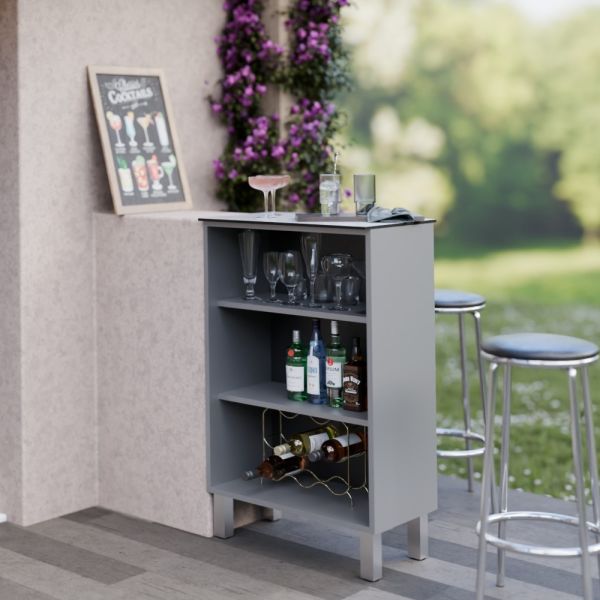 Meuble bar complet K19 pour cuisine d'extérieur - 65 cm